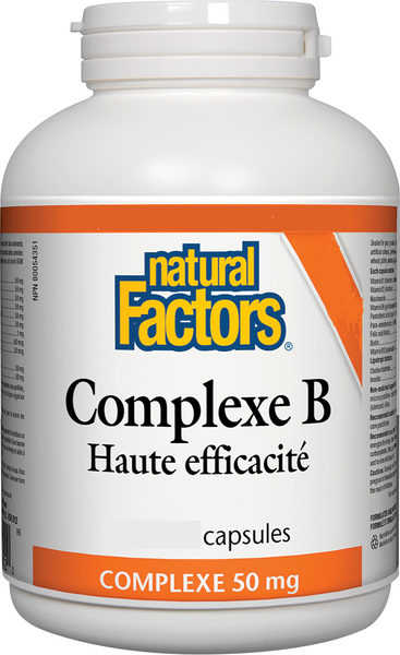 Complexe B Haute Efficacité 50mg (180 Caps) – Naterro-Santé, Pharma & Cie