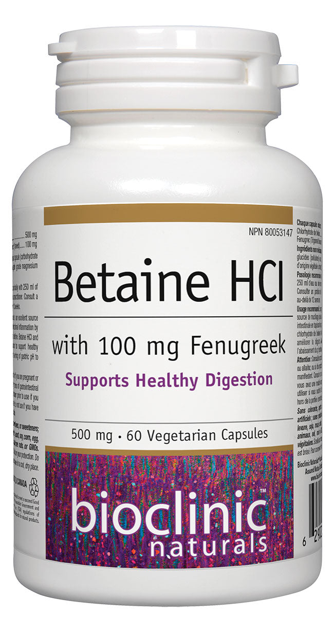 Betaine Hci With 100 Mg Fenugrec (60 Vcaps)