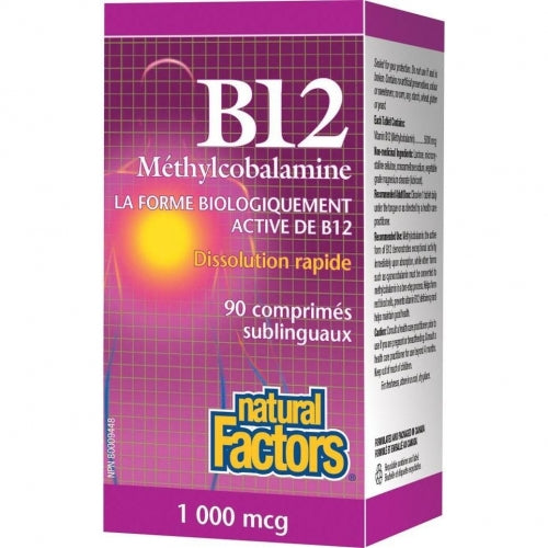 B12 Méthylcobalamine 1000mcg (90 Cos)