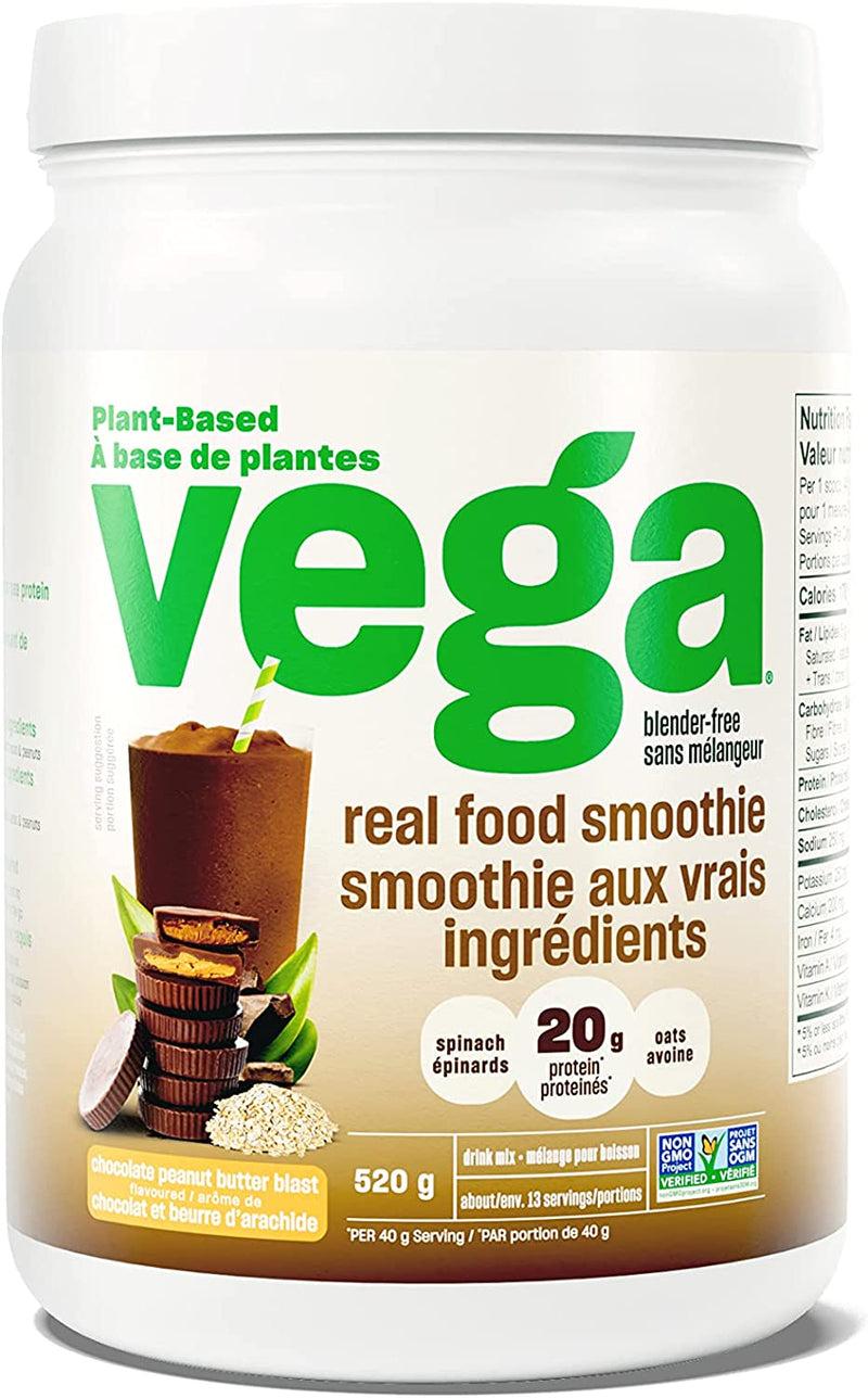 Vega Smoothie Aux Vrais Ingrédients Chocolat Beurre D'arachi