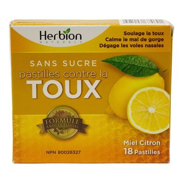 Pastilles Herbion Contre La Toux Miel Citron (x18)