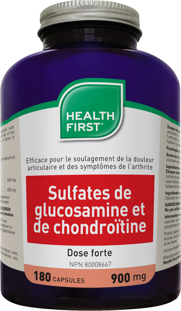 Sulfates De Glucosamine Et Chondroitine 900mg (180caps)